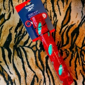 Reebok Red Dog Puppy Toy Crinkle Sounds New